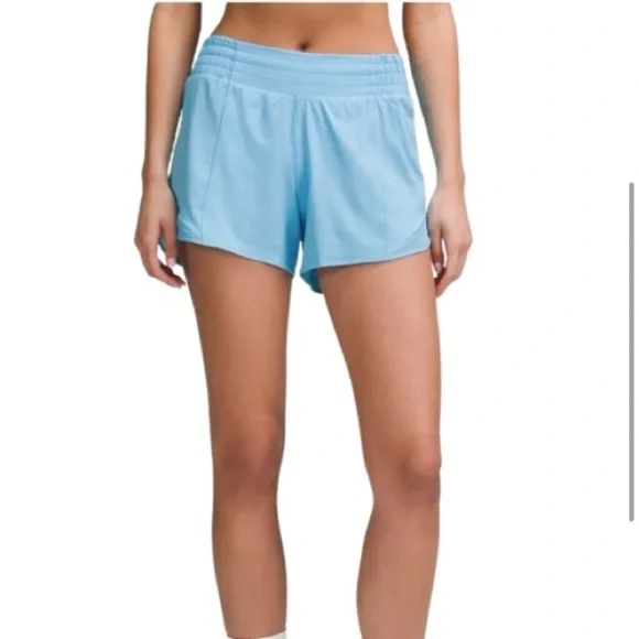 NWT- Lululemon Hotty Hot High-Rise Lined Short 4" Kayak Blue - Picture 3 of 12